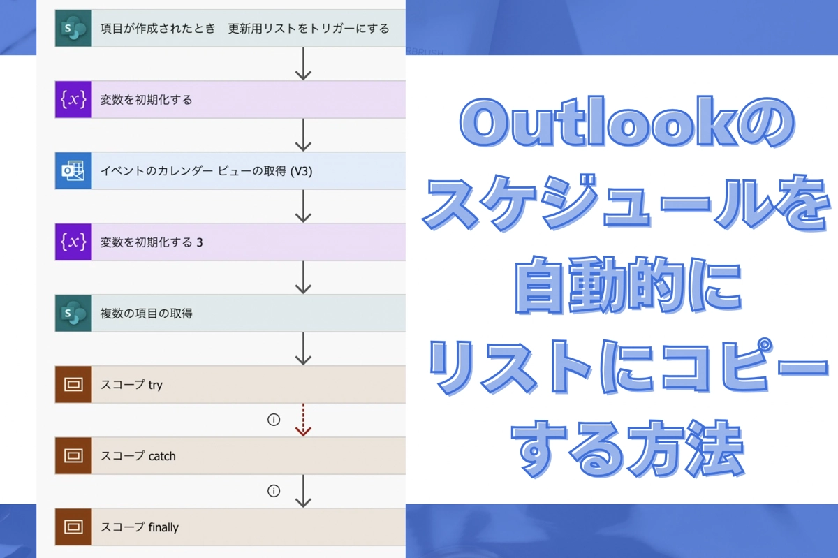 Power AutomateでOutlookスケジュールをリストにコピーする方法