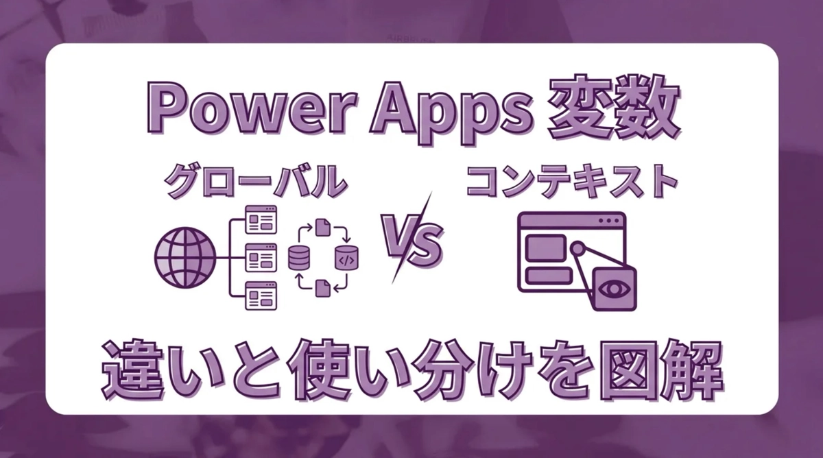 Power Appsのグローバル変数とコンテキスト変数——違いと使い分けを図解